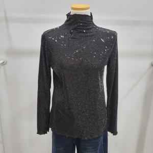 [밸리걸]글리터 프릴하프넥티셔츠(615790)