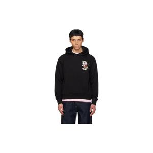 26 SS 겐조 남성 블랙 겐조 파리 겐조 와일드 타이거 자수 후드티 261387M202008