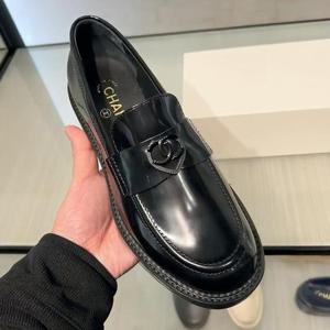 샤넬 CC 로고 샤이니 하트 로퍼 올블랙 굽4CM G46072