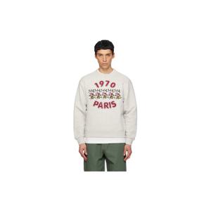 26 SS 겐조 남성 그레이 겐조 파리 겐조 와일드 타이거 자수 스웨트셔츠 261387M204010