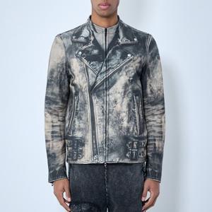 26 SS 디젤 L Tad 엘 테드 바이커 모티프 프린트 하이 칼라 자켓 A20086 0ENBC 9XXA