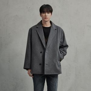 [플랙진]남성 미니멀 피 코트 차콜(PWTI4CTL13M)