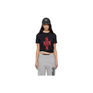 26 SS 베트멍 여성 블랙 신 핏 티셔츠 261669F110010