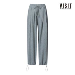 [비지트인뉴욕]핀턱 와이드 스트링 벌룬 팬츠 V61LP07