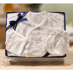 압소바 HK(출산선물)꽃토끼 뱀부 배냇저고리 손싸개세트 (2A1A10119)