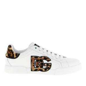 돌체앤가바나 로고 패치 레오파드 힐 스니커즈 CK2395A0225 8S5