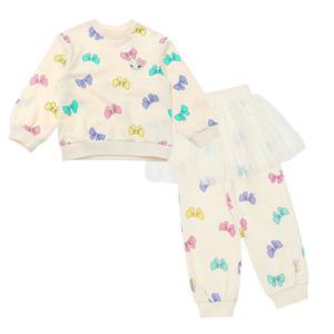 [프렌치캣(정상)]IV 리본나염 MTM상하복셋트(Q61DDT020DP020I)