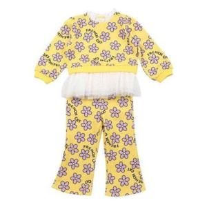 프렌치캣 YE 플라워나염 샤 배색 T.S바지세트(Q61DBT130P060)사은품증정