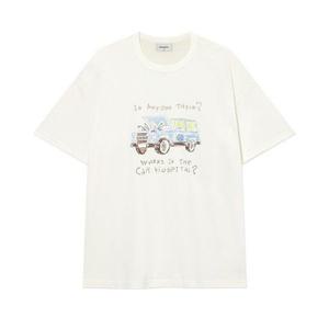 커버낫 빈티지 카 드로잉 티셔츠 Off White 342824