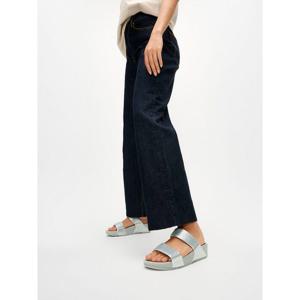 [핏플랍][삼성물산공식] 여성 루루 크리스탈 장식 슬라이드 스틸드 실버 (FT64K2D092)