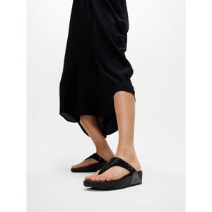 [핏플랍][삼성물산공식] 여성 루루 크리스탈 장식 토 포스트 샌들 올 블랙 (FT64K2T155)