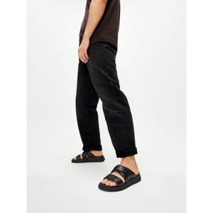 [핏플랍][삼성물산공식] 남성 GENFF 레더 스트래피 슬라이드 블랙 (FT64K1D065)