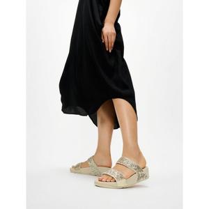 [핏플랍][삼성물산공식] 여성 루루 멀티톤 글리터 슬라이드 플라티노/실버 (FT61K2D012)