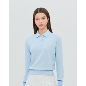 헤지스 골프 여성 26SS 블루 여성 긴팔 카라 블루종 티셔츠 HWTS6A212B1