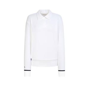 헤지스 골프 여성 26SS 화이트 여성 긴팔 카라 블루종 티셔츠 HWTS6A212OW