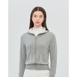 헤지스 골프 여성 26SS 그레이 여성 캐주얼 후디 니트 집업 HWSW6A213G1