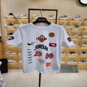 [플레이키즈프로] 조던다이네스티패치반팔티셔츠 WH 주니어 N262TS385P