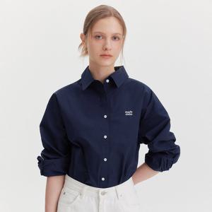 [마리끌레르] [정가89,000원] 베이직 로고 오버핏 포플린 셔츠(MAGASH02MNY)