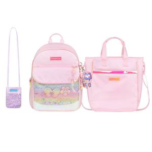 [프렌치캣(정상)]핑크 포켓 책가방보조가방셋트(Q61DG2051G2021C)