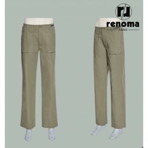 [레노마캐주얼]SS 봄여름 카키 스트레치 프리미엄  세미와이드 슬랙스 바지 RQIMBP110A