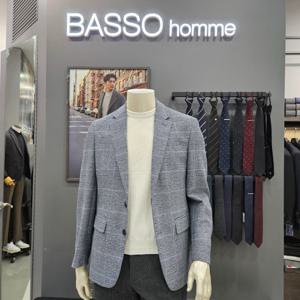 [바쏘옴므]심플 포인트배색폴리스판 여름쿨자켓WSZ2JS53A