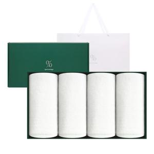 [송월타올]1퍼센테이지 리넨 190g 30수 코마사 타올 4P 선물세트