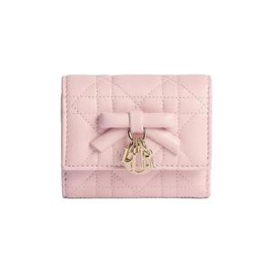 디올 마이 디올 히비스커스 집 어라운드 월렛 까나쥬 램스킨 익스헤일 핑크 S2608OUQA-M19N