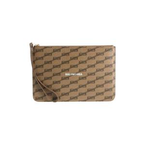 발렌시아가 BB 모노그램 캔버스 클러치 베이지 702627210DA2762