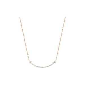 티파니 앤 코 T 스마일 스몰 펜던트 18K 로즈 골드 다이아몬드 63058815