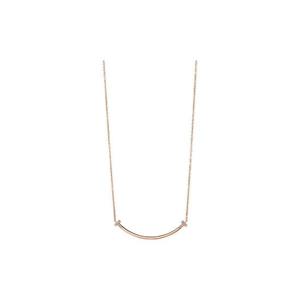 티파니 앤 코 T 스마일 스몰 펜던트 18K 로즈 골드 다이아몬드 74956963
