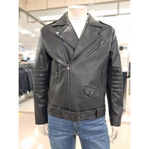 바쏘옴므 세이브존05 블랙비건레더블루종라이더점퍼 WSY3GU39ABK3