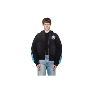 26 SS 아미리 남성 블랙 MA 플레임 집업 후드티 261886M202025