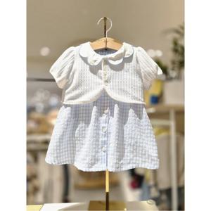 블루독베이비 10 26SS신상(BL)멜로우체크세트형드레스(백일돌아기옷) (14631340006)