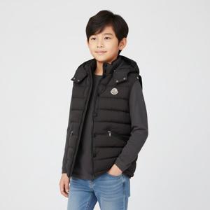 몽클레르 몽클레어키즈 26SS 카난 패치로고 후드 패딩 조끼 남아 자켓 1A00009 597YW 999 CANAN12A