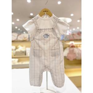 [오가닉맘] 유아 라피블루멜빵우주복 반소티셔츠 2종세트 (MLMTQE05S)