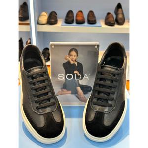 [소다]남성 기본 가죽 콤비 스니커즈 FRM624_DG