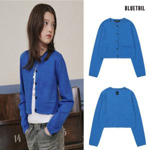 [블루테일]AAA4CK02TB터키블루 포켓자수 가디건