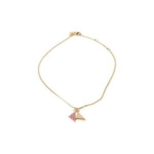 프라다 에나멜 메탈 네클리스 골드 페탈 핑크 1IC259-2DR5-F0NZ4