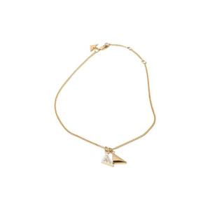 프라다 에나멜 메탈 네클리스 골드 화이트 1IC259-2DR5-F061C