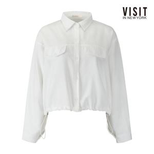 비지트인뉴욕  포켓 포인트 스트링 스웨이드 셔츠 (V62LS15)