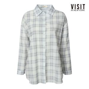 비지트인뉴욕  클래식 체크 포켓 루즈핏 셔츠 (V62LS17)