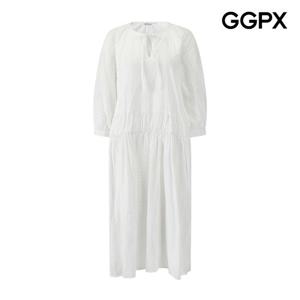 GGPX  트임 리본넥 레이스 롱 원피스 (GQ2OP006F)