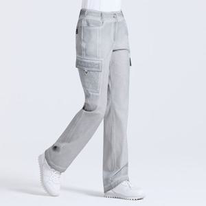 챌린저 여성 언발란스 카고포켓 부츠컷 팬츠 아이스그레이 CHF1WPT6533IG
