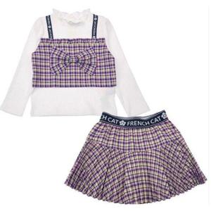 프렌치캣  체크 뷔스티에 TS 스커트셋트(Q61DBT090BS100)사은품증정