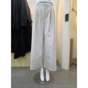 [플라스틱아일랜드]반밴딩 투턱 와이드 면 팬츠 PS2WP963_DJ