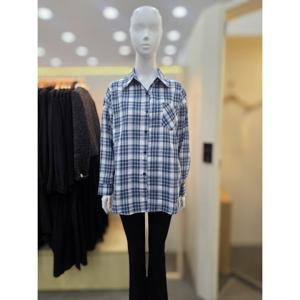 [플라스틱아일랜드]오버핏 체크 셔츠 PS2WB861_DJ