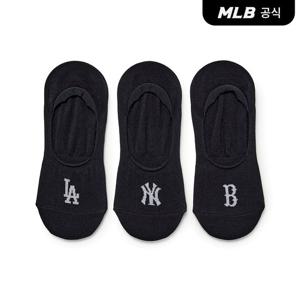[MLB공식] 25N 공용 스몰 로고 페이크 삭스 3족세트 MLB (Melange Grey) 3ASOFB15N-00MGS