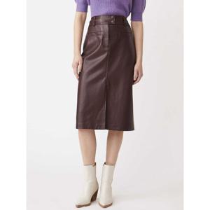 [썬쿠][썬쿠] 앞트임 레더 미디 스커트(SN71CXSKS16X)