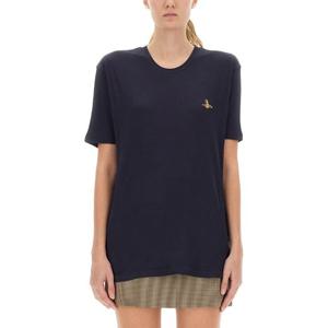 비비안웨스트우드 오브 자수 크루넥 티셔츠 3G010013 J009UK420