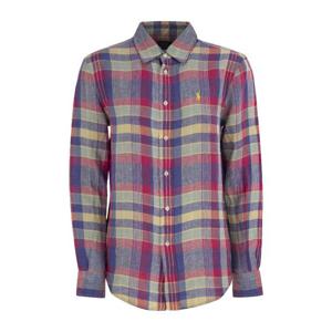 랄프로렌 클래식 핏 리넨 플래드 셔츠 211970733 001